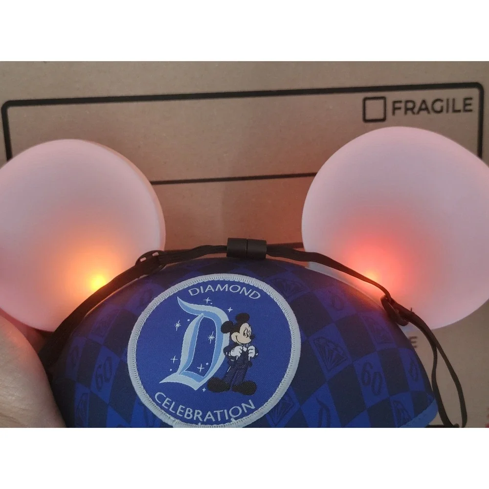 DisneyParks Disneyland 60th Anniversary Diamond Celebration Mickey Ear Hat Youth
